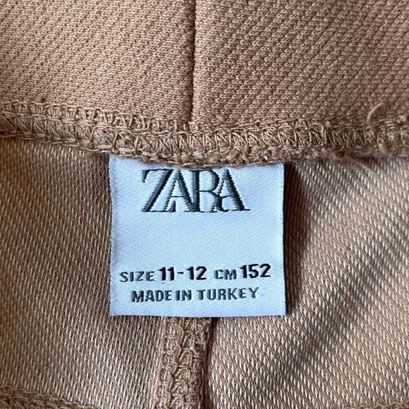 Zara Pants Women's Junior Size 11 - 12 Mauve Pink Wide Leg Crop Stretchy Pull On - Picture 8 of 16
